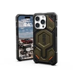 UAG Monarch Pro Kevlar Series Rugged Case for Apple iPhone 15 Pro [6.1-in] - Monarch Pro Kevlar Element Green - baksidedeksel for mobiltelefon