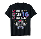 Gamer Birthday Shirt 16 Years Old Level 16 Unlocked Boy Gift T-Shirt