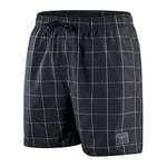 Speedo Check Leisure 16" Short de bain Homme, Noir/Oxid Gris/Shark Gris, XS