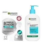 GARNIER Pure Active - Patch Bouton x44 + Nettoyant Visage Salicylique - Réduit L'Apparence Des Imperfections - Vegan & Cruelty Free - Tous Types De Peaux