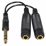 AV:Link 6.3mm Stereo Headphone/Audio Splitter Cable (0.2m)