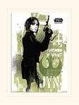 Star Wars Rogue One (Jyn Grunge) 30 x 40 cm Montée d'impression