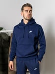 Nike Club Pullover Fleece Hoodie - Herre - Blå - XS