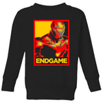 Avengers Endgame Iron Man Poster Kids' Sweatshirt - Black - 5-6 ans - Noir