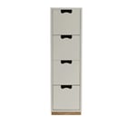 Asplund - Snow Drawer J4 - Light Grey, Eksockel - Byråer