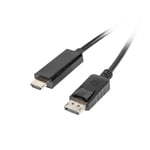 LANBERG Cable DISPLAYPORT Macho A HDMI Macho CA-DPHD-10CC-0030-BK Maxima RESOLUCION 1080P 3 METROS