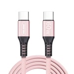 Chargeur pour Google Pixel 7/7 Pro/6A/6/6 Pro,câble USB C vers USB C,câble de charge USB C 60 W (1,5 m) PD chargeur rapide de type C pour Google Pixel 7 7 Pro 6A 6 Pro 5 4 3 2 XL (or rose)