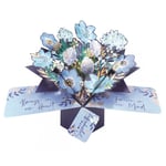 Second Nature Pop Up 3D Card  - Sympathy Blue Floral  POP208