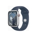 Watch S9 GPS+Cell 45mm Silver Alu Case Storm Blue SB - S/M