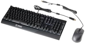 msi Vigor GK30 Combo Clavier USB QWERTZ Allemand Noir Vigor GK30 Combo, USB, Clavier mécanique, QWERTZ, LED RGB, Noir, Souris Incluse