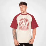 Logan Oversized T-Shirt, Beige/Red