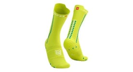 Paire de chaussettes compressport pro racing v4 0 velo jaune