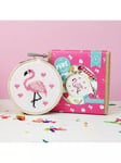 The Make Arcade Mini Flamingo Cross Stitch Kit