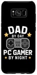 Coque pour Galaxy S8+ Dad By Day PC Gamer By Night Fête des pères pour les papas de jeu