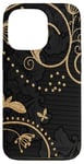 iPhone 13 Pro Black Gold Design Case