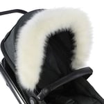 For-Your-Little-One Chaise en fourrure pour landau compatible Safety 1st, Blanc