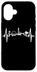 Coque pour iPhone 16 La silhouette Las Vegas battement coeur Nevada Sin City USA