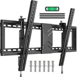 ELIVED Tilting TV Wall Bracket for Most 37-75 inch Flat & Curved LCD LED Plasma TVs with Max. VESA 600x400mm, Large TV Mount Up to 40kg, Slim Flat TV Bracket with Adjustable Level EV1038