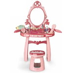 Coiffeuse enfant - table de maquillage avec miroir - 44x24,5x76cm - rose