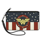 Buckle-Down Women's Zip Wallet Wonder Woman Small, Multicolor, 6.5" x 3.5"