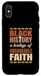 Coque pour iPhone X/XS Black History Unshakeable Faith Juneteenth Afro-Américain