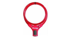 Antivol velo cable a combinaison masterlock diam 12mm l 90cm rouge   niveau securite 7