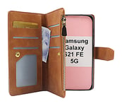 XL Standcase Lyxfodral Samsung Galaxy S21 FE 5G (SM-G990B) (Brun)