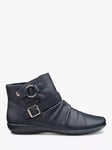 Hotter Hampstead Wide Fit Leather Retro Biker Ankle Boots