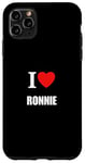 Coque pour iPhone 11 Pro Max Mignon I Love Heart Ronnie Parents Wife Husband Valentine