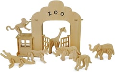 ZOO Woodcraft Construction Kit - Wooden ANIMALS Model For KIDS/ADULTS