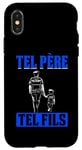 Coque pour iPhone X/XS Tel père tel fils accessoire police policer humour