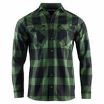 Aclima leisurewool reborn shirt m's (herre) - check light grey/green  - S - Naturkompaniet