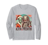 Vintage Santa Alien And Predator | Dear Friend Long Sleeve T-Shirt