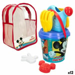 Beach toys set Mickey Mouse Ø 18 cm polypropylene [12 Units]