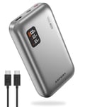 ASPERX 65W 20000mAh Power Bank Fast Charging, Laptop Portable Charger with Smart Digital Display, USB C PD Battery Pack for iPhone 16/15/14/13, Samsung Galaxy, Dell, iPad, AirPods, etc.