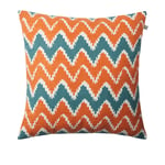 Chhatwal & Jonsson - Ikat Bangalore Outdoor Cushion - Apricot Orange/Heaven Blue - Dynor och kuddar