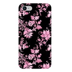 Coque Iphone 7 et 8 fleur rose et noire