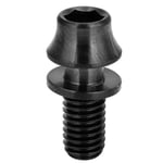 OhhGo Bicycle Titanium Alloy Water Bottle Cage Screw Bolt M5x12/16mm with Washer (Black M5x12)