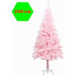 Sapin de Noël Rose artificiel 240 X 120 cm et pied support pour un Noël original.