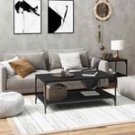 vidaXL Coffee Table Black 100x50x40 cm Engineered Wood HOT