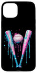 iPhone 15 Plus Sprinkles Drip Baseball Bat Art for Baseball Fans Design Case