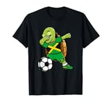 Dabbing Turtle Jamaica Soccer Fans Jersey Jamaican Football T-Shirt