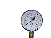 Manometer Ø100, 1/2'', 0-6 Bar - 1/2'' (Ned), 0-6 Bar/Mvs Og M/Stilleviser