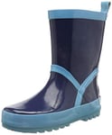 Playshoes Bottes En Caoutchouc Chaussure de sport nautique Mixte Enfant, Bleu Marine/Bleu Clair, 30/31 EU