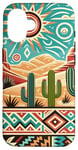 iPhone 16 Southwest Red Rocks Desert Cacti Cactus Turquoise Brown Case