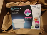 6 Aqua Optima Evolve Plus 30 Day Water Filter Cartridge Brita Maxtra Jug 6 month