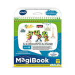 VTech - MagiBook, Livre Éducatif Enfant Niveau 2 À la Découverte du Monde, Pages Illustrées et Interactives, Cadeau Garçon et Fille de 4 Ans à 8 Ans - Contenu en Français, 17.8 x 1.8 x 18.7 cm