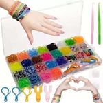 DIY - Loom Bands - 1500st - Rubber band kit - multifärg