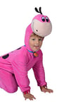 Ciao- Dino Pierrafeu Costume déguisement garçon Baby Dinosaure Original The Flintstones (Taille 1-2 Ans), Unisex Children, Caricature, 11717.2-3, Pink