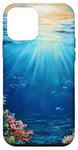 iPhone 12 mini Blue Underwater Ocean Landscape Design Case